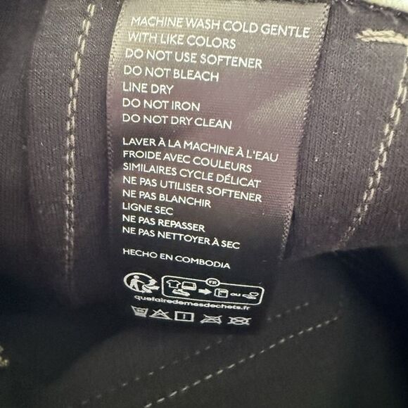 Anthropologie Maeve Colette Cropped Wide Leg Pants Faux Leather Holly Green 28 - Picture 11 of 12